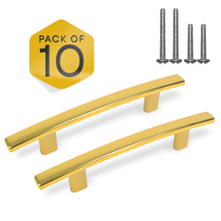 Golden Arched Kitchen Cabinet Pulls - 3inch