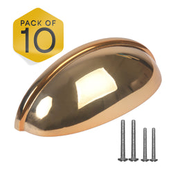 Golden Half Moon Cup Drawer Pulls