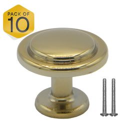 Golden Single Hole Knob Round